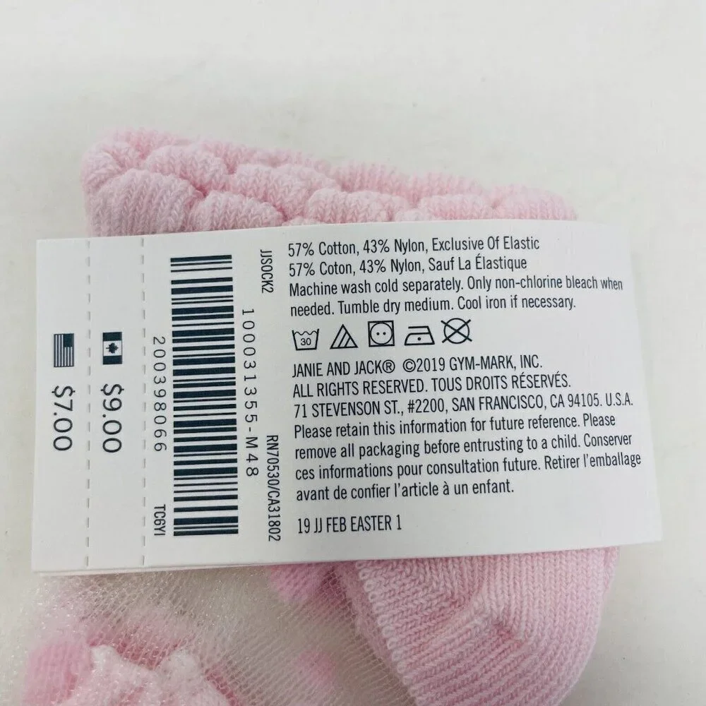 Janie and Jack Baby Girls 3-6 Months Sheer Polka Dot Ankle Socks in Light Pink